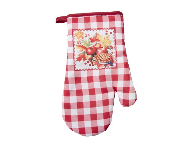 12" OVEN MITT (RED PLAID - APPLE PIE)